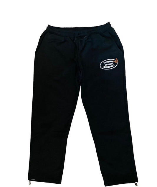 YOUNG CESARO BUTTERFLY SWEATPANTS- Black