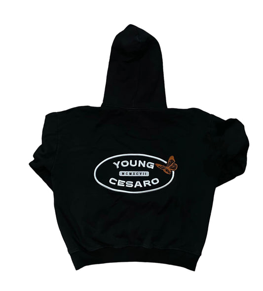 YOUNG CESARO BUTTERFLY HOODIE - Black